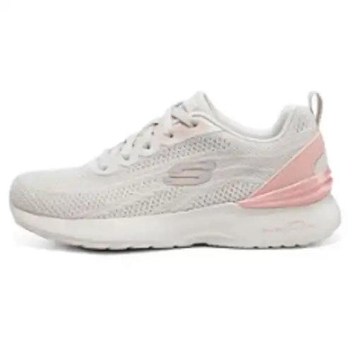 Skechers Skech Air Dynamight Mesh, Textile Low top Casual Shoes Women's White Pink