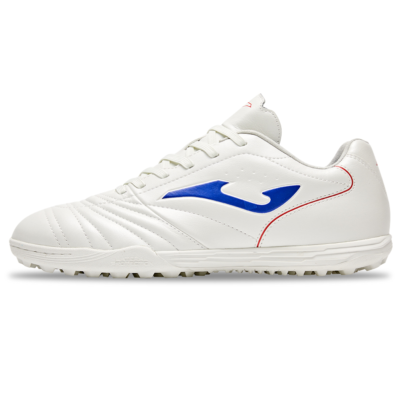 Joma Aguila TF Turf Artificial Turf Kangaroo Leather Soccer Shoes Unisex White Blue