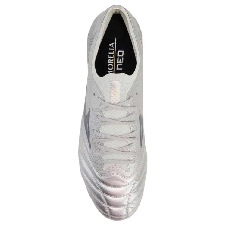 Mizuno Morelia Neo 4 Cushioning Slip Resistant Abrasion Resistant Soccer Shoes Men’s Silver