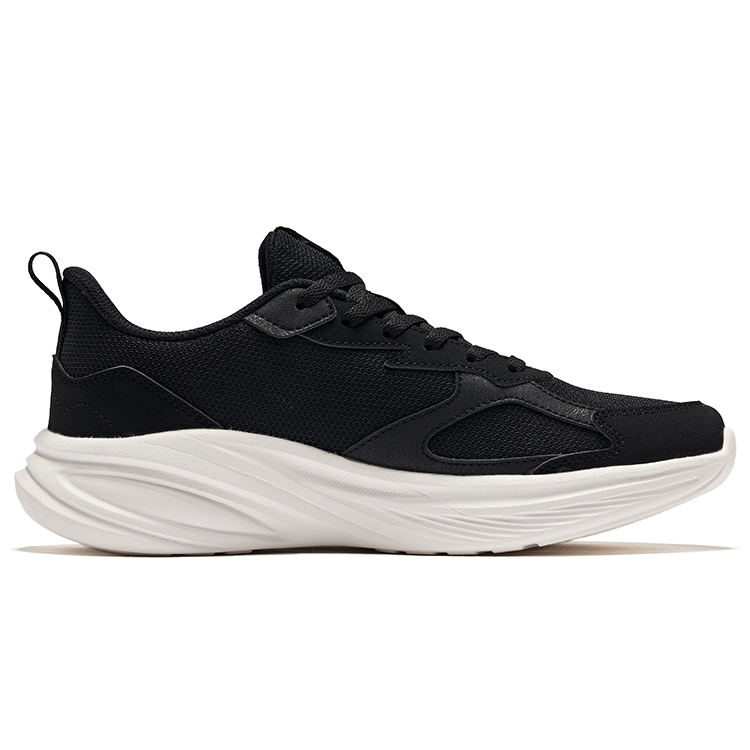 Erke Cushioning Slip Resistant Low top Casual Running Shoes Men’s Black White