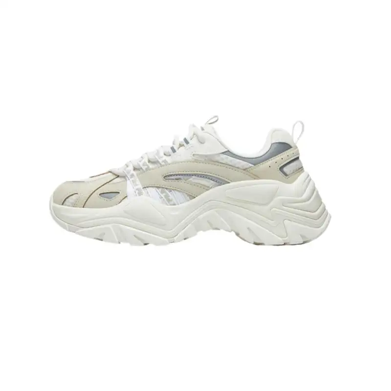 FILA Fashion Sneakers Wear resistant And Lightweight Low top Casual Shoes Women's Milk White