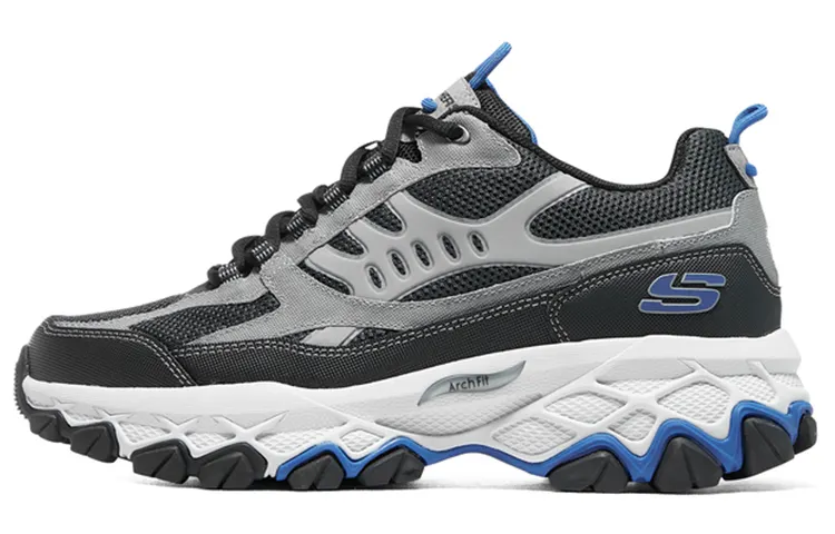 Skechers Arch Fit Cushioning, Wear Resistant Low top Casual Shoes Men's Gray Black Blue