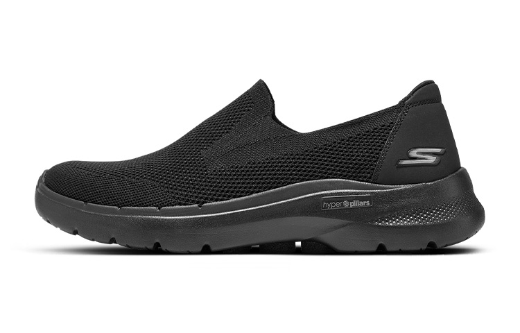 Skechers Go Walk 6 Fabric Breathable Lightweight Breathable And Lightweight Low top Casual Shoes Men’s Black