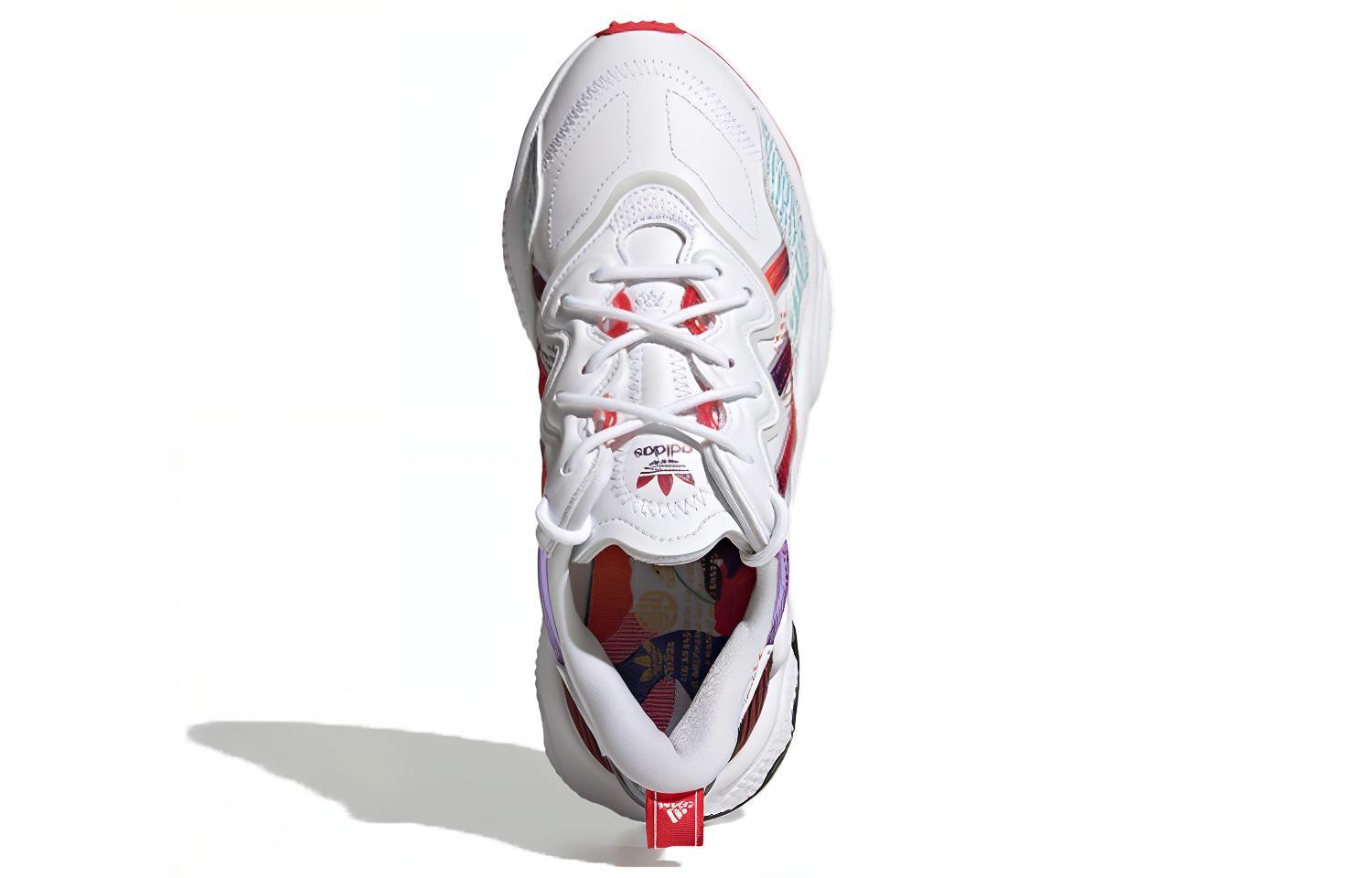 Женские кроссовки adidas Ozweego (бело-красно-синие) — фото 5