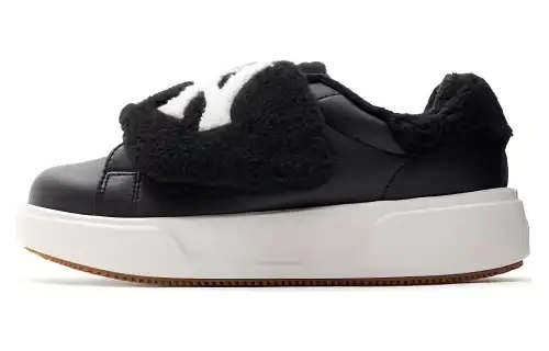 MLB Chunky Classic A FLEECE Slip Resistant Low top Casual Shoes Unisex Black