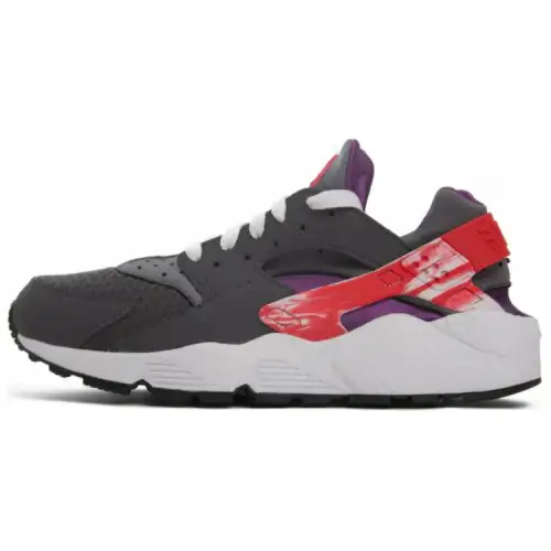 Nike Air Huarache Slip Resistant Abrasion Resistant Low top Casual Shoes Women's Black Red