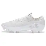 Under Armour FG Firm Ground Abrasion Resistant Lightweight Soccer Shoes Unisex Gray White