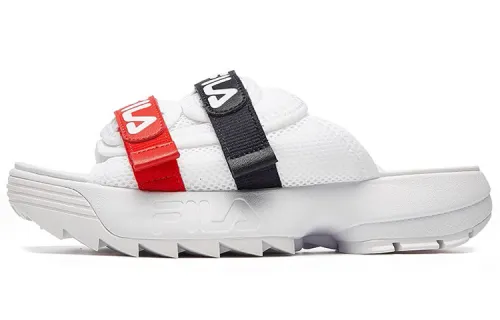 FILA White Line Slippers White Women's