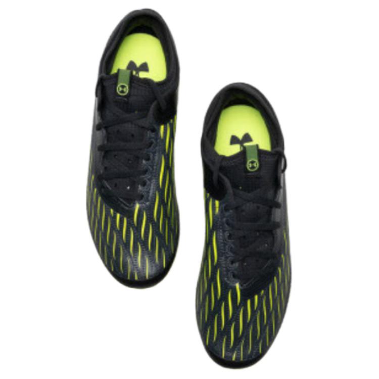 Under Armour Artificial Turf Abrasion Resistant Breathable Soccer Shoes Unisex Black Green