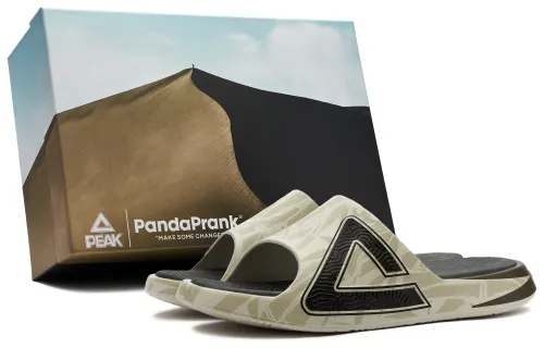 PEAK Quiet Slide Slippers Unisex Light Khaki