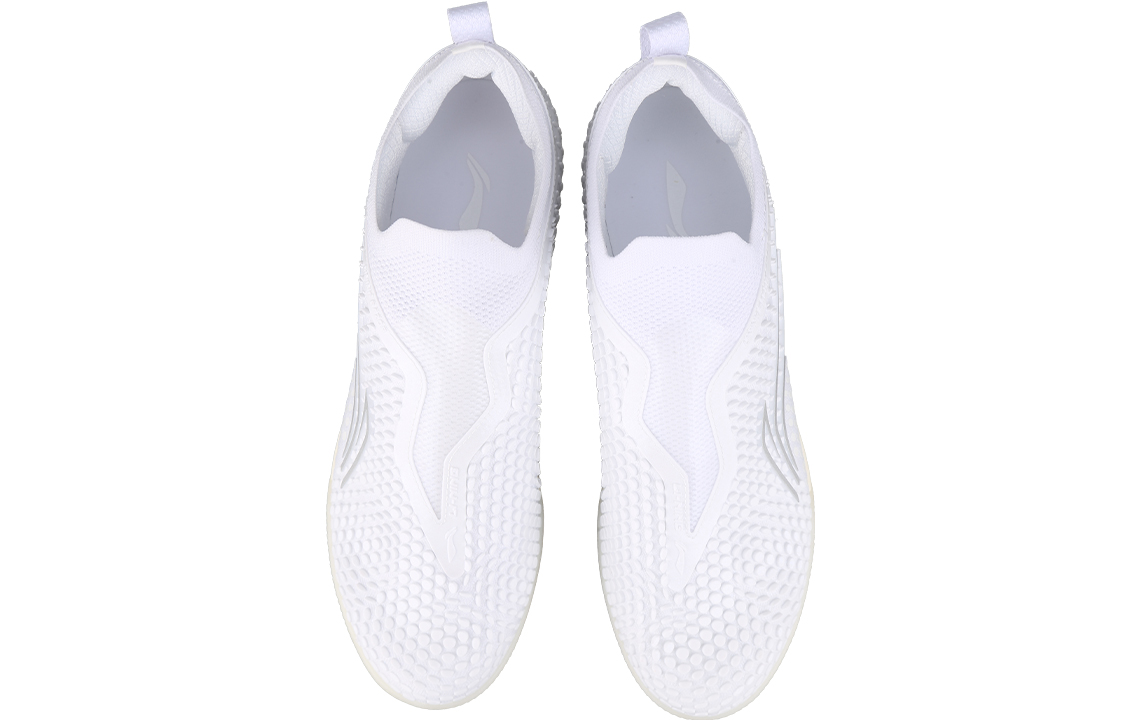 Li Ning TF Turf Artificial Turf Fabric Cushioning Soccer Shoes Men’s White