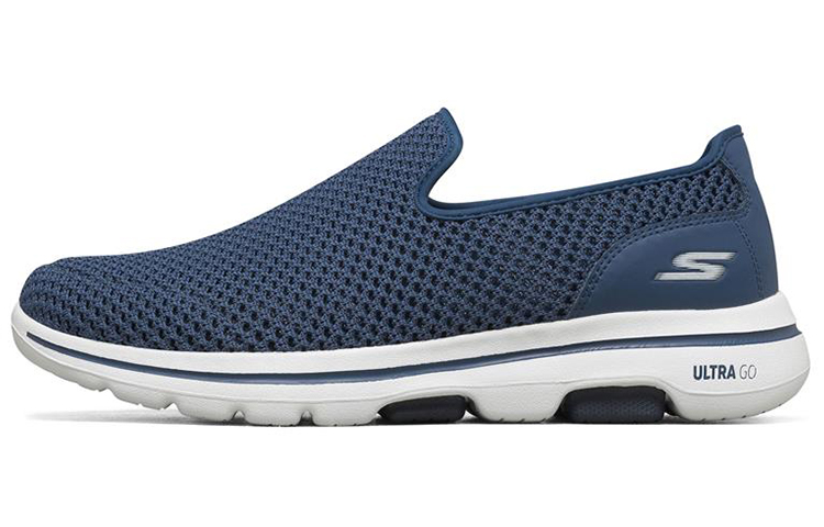 Skechers Skechers Go Walk 5 mesh fabric, sporty and lightweight, slip-on, wear-resistant and breathable, low-cut lifestyle shoes, men's navy blue