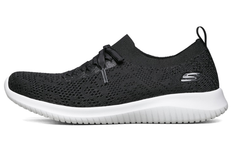 Женские слипоны Skechers Ultra Flex 1.0 (черные) — Чёрный — фото 1