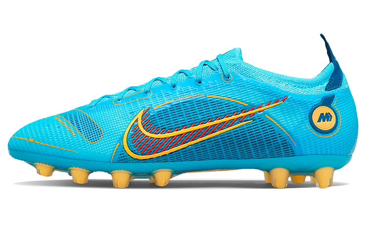 Nike Mercurial Vapor 14 Mercurial 14 Elite lace HG (glue short nails) non-slip wear-resistant lightweight football shoes men's lake blue