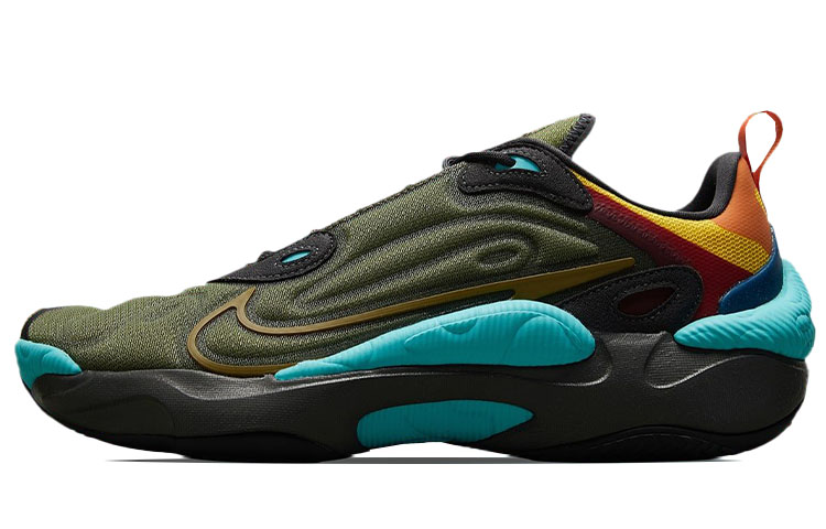 Мужские кроссовки Nike Nike REACT ATLAS (зелено-синие с цветными деталями)
