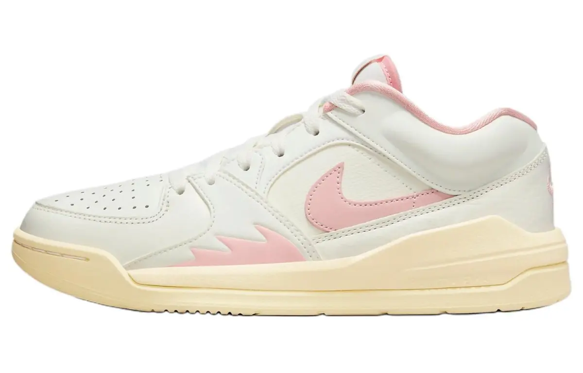Jordan Stadium 90 Leather Low top Casual Shoes Women's White Pink