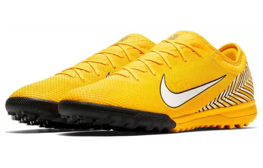 Nike Mercurial Vapor 12 AG Artificial Ground Cushioning, Wear Resistant Soccer Shoes Unisex Yellow Black