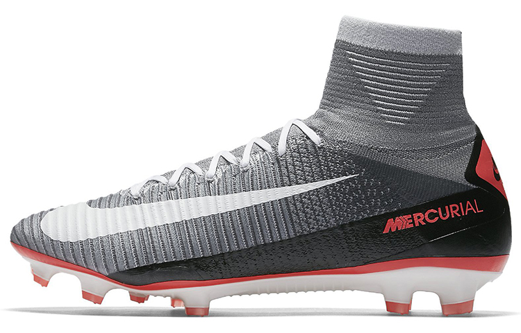 Мужские бутсы Nike Mercurial Superfly 5 FG (серый с черным)