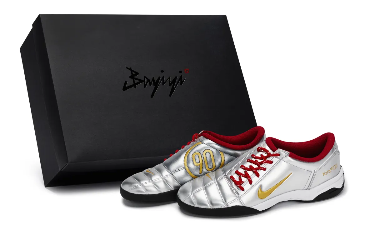 Nike Total 90 III Abrasion Resistant Abrasion Resistant Soccer Shoes Unisex Red Yellow Silver