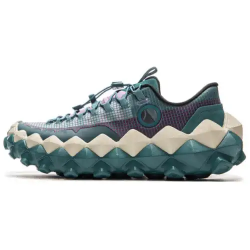 Li Ning Cushioning Lightweight Low top Casual Shoes Unisex Green Purple