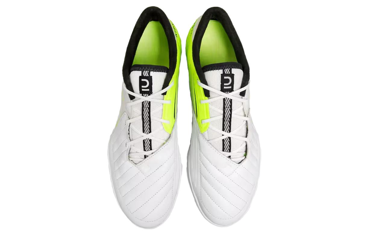 DECATHLON IC/in Cushioning Slip Resistant Abrasion Resistant Breathable Soccer Shoes Men’s White Yellow
