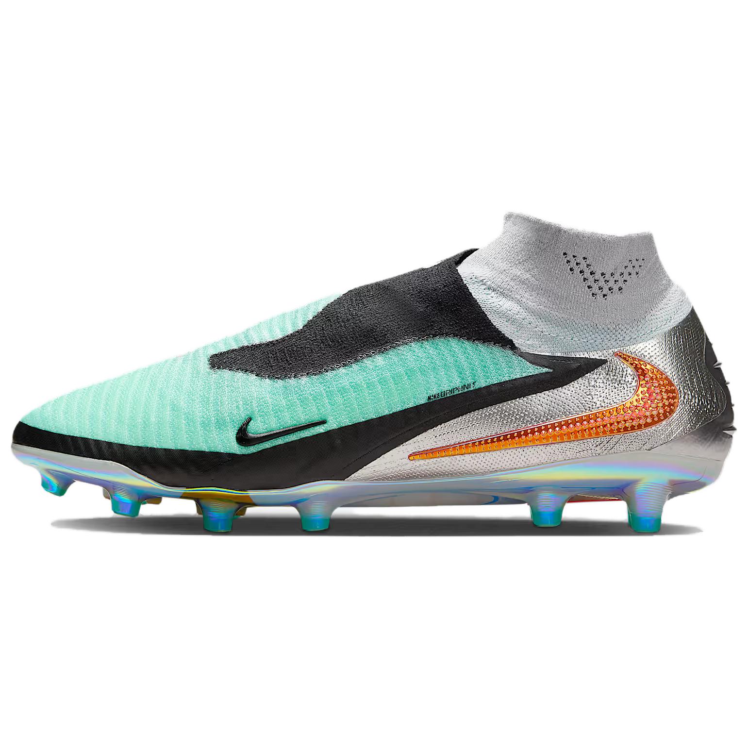Nike Artificial Turf Abrasion Resistant Soccer Shoes Unisex Black Green