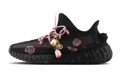 Adidas Originals Yeezy Boost 350 Low top Casual Shoes Unisex Black Pink