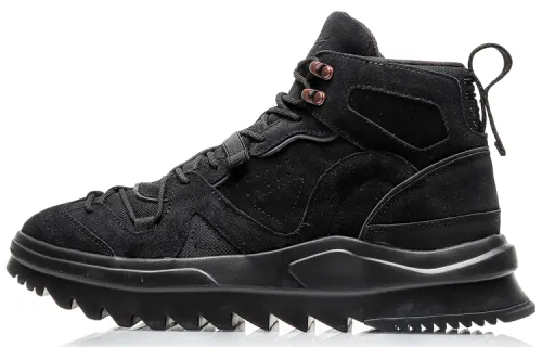 Li Ning CF Textile, Split Suede Slip Resistant, Abrasion Resistant, Lightweight Coverage High top Casual Shoes Men's