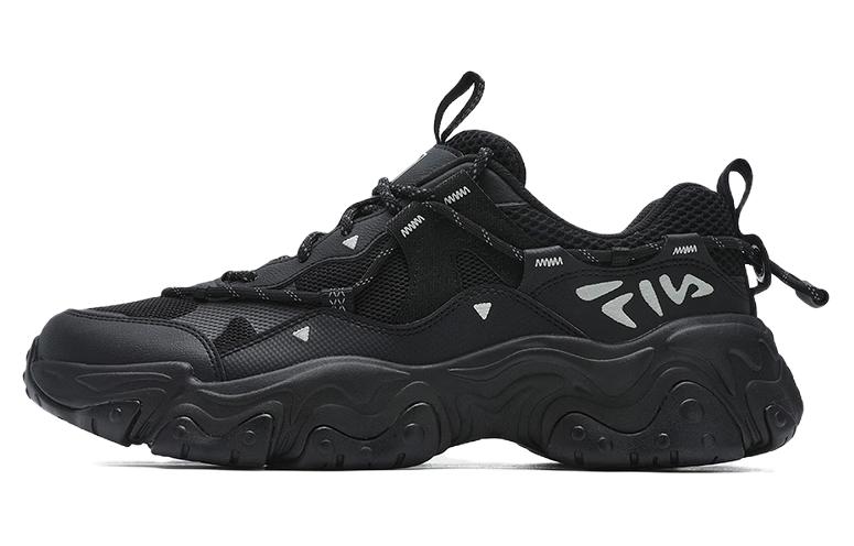 FILA FLUID 5 Cat Paw 5.0 Lace Up Abrasion Resistant Low top Casual Shoes Men's Black