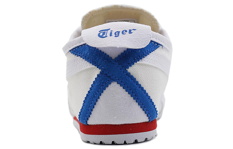Слипоны Onitsuka Tiger Mexico 66 (бело-сине-красные) — фото 5