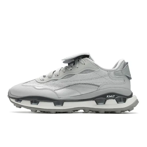 FILA KM2 Comfortable Low top Casual Shoes Men's Silver Gray