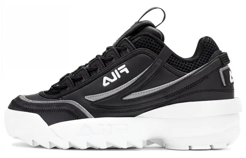 FILA Abrasion Resistant Breathable Low top Casual Shoes Unisex Black