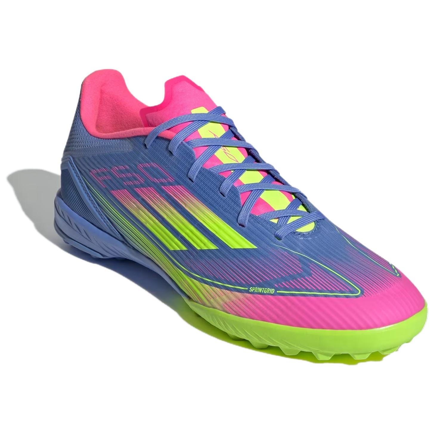 Adidas F50 League Turf Blue Fusion Lucid Lemon Lucid Pink