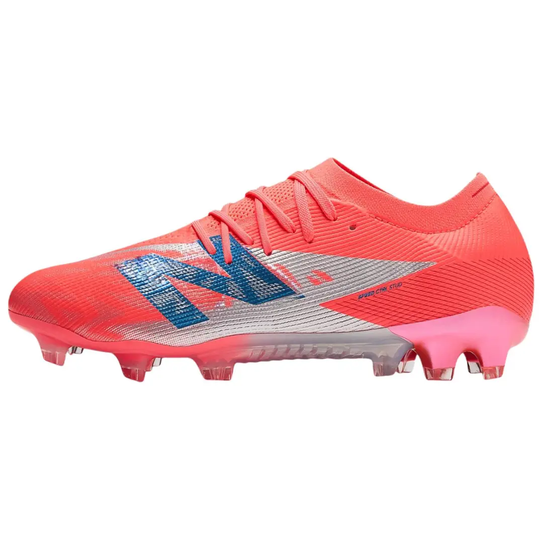 New Balance FURON ELITE V8 Abrasion Resistant Soccer Shoes Unisex Red Blue