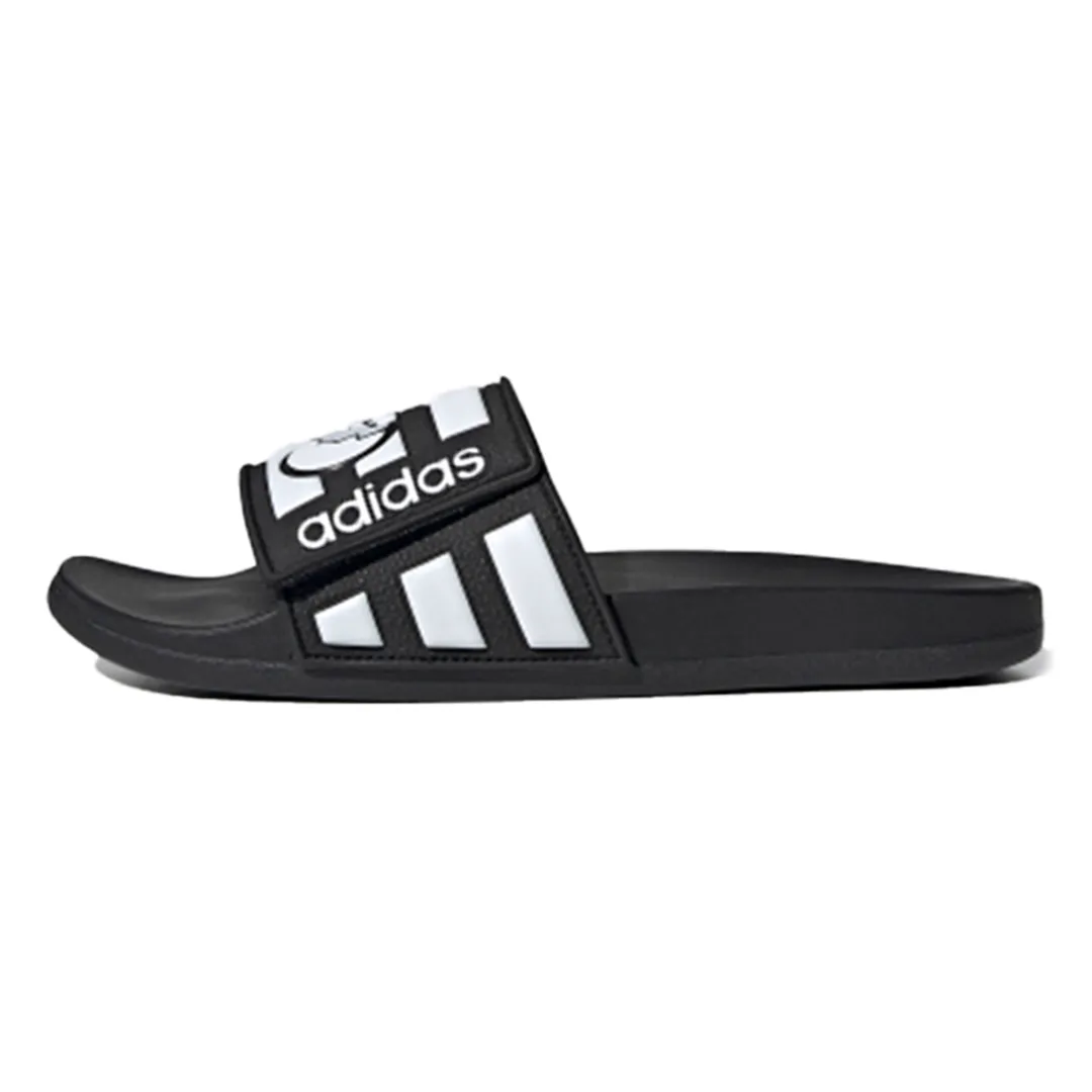 Adidas Neo Adilette Comfort Adj Yellow Crossover Black White Unisex Slippers 'Black White'