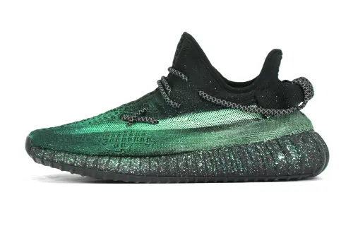 Adidas Originals Yeezy Boost 350 V2 Slip Resistant Low top Casual Shoes Unisex Black Green