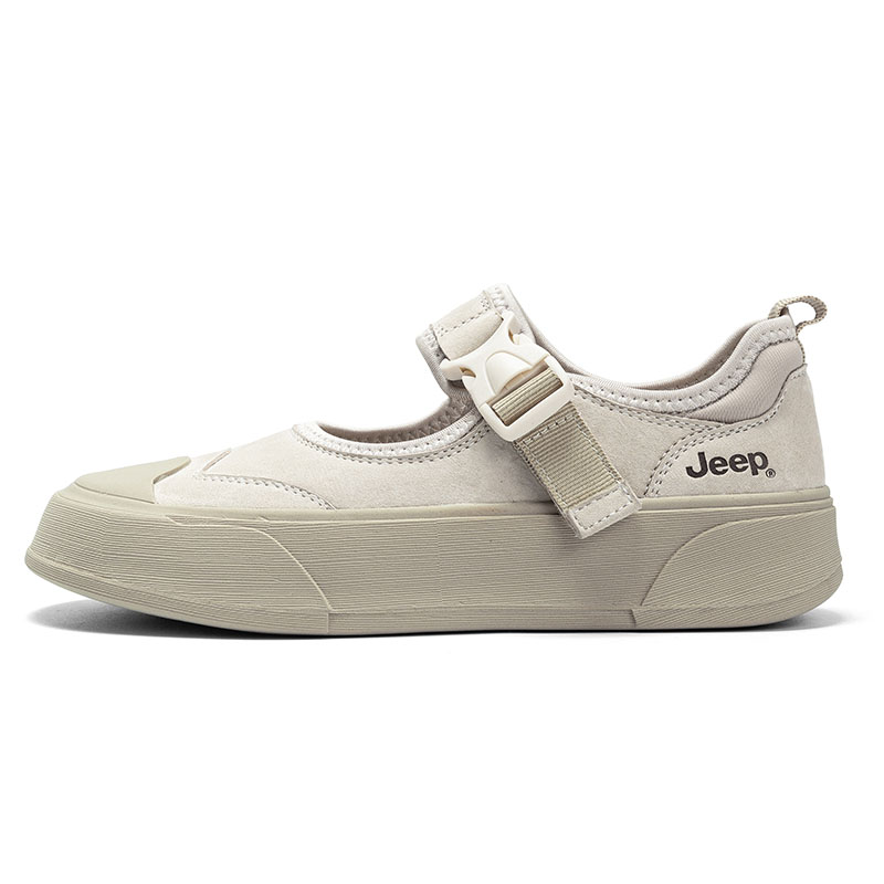Jeep Textile, Synthetic Leather Low top Casual Shoes Women's Gray