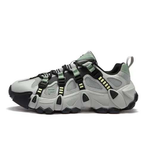 FILA FUSION EXOCET Mountains Shoes Low top Casual Shoes Men's Soft Willow Silk Gray Black