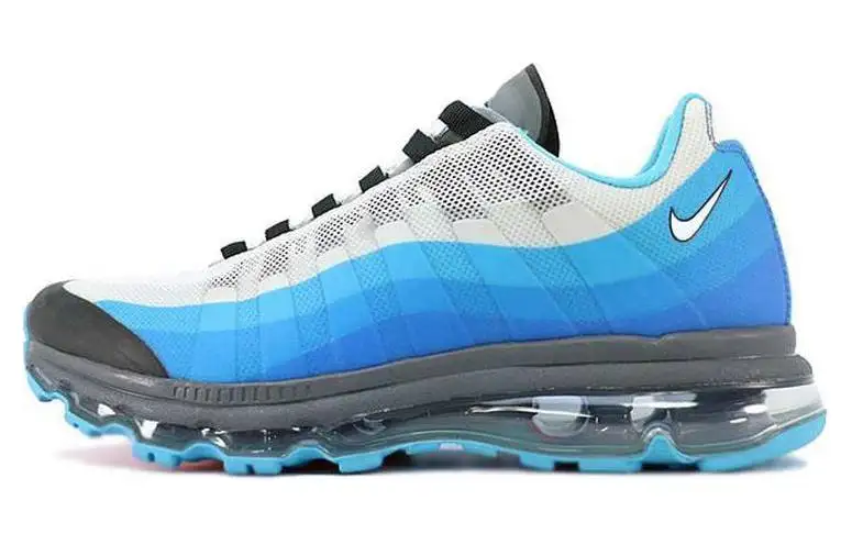 Nike Air Max 95 +BB Cushioning Abrasion Resistant Cushioning, Wear Resistant Low top Casual Shoes Unisex Gray Blue