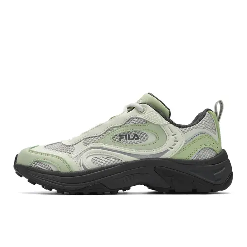 FILA FLUXION Abrasion Resistant, Breathable, Lightweight Low top Casual Shoes Women's Gray Green