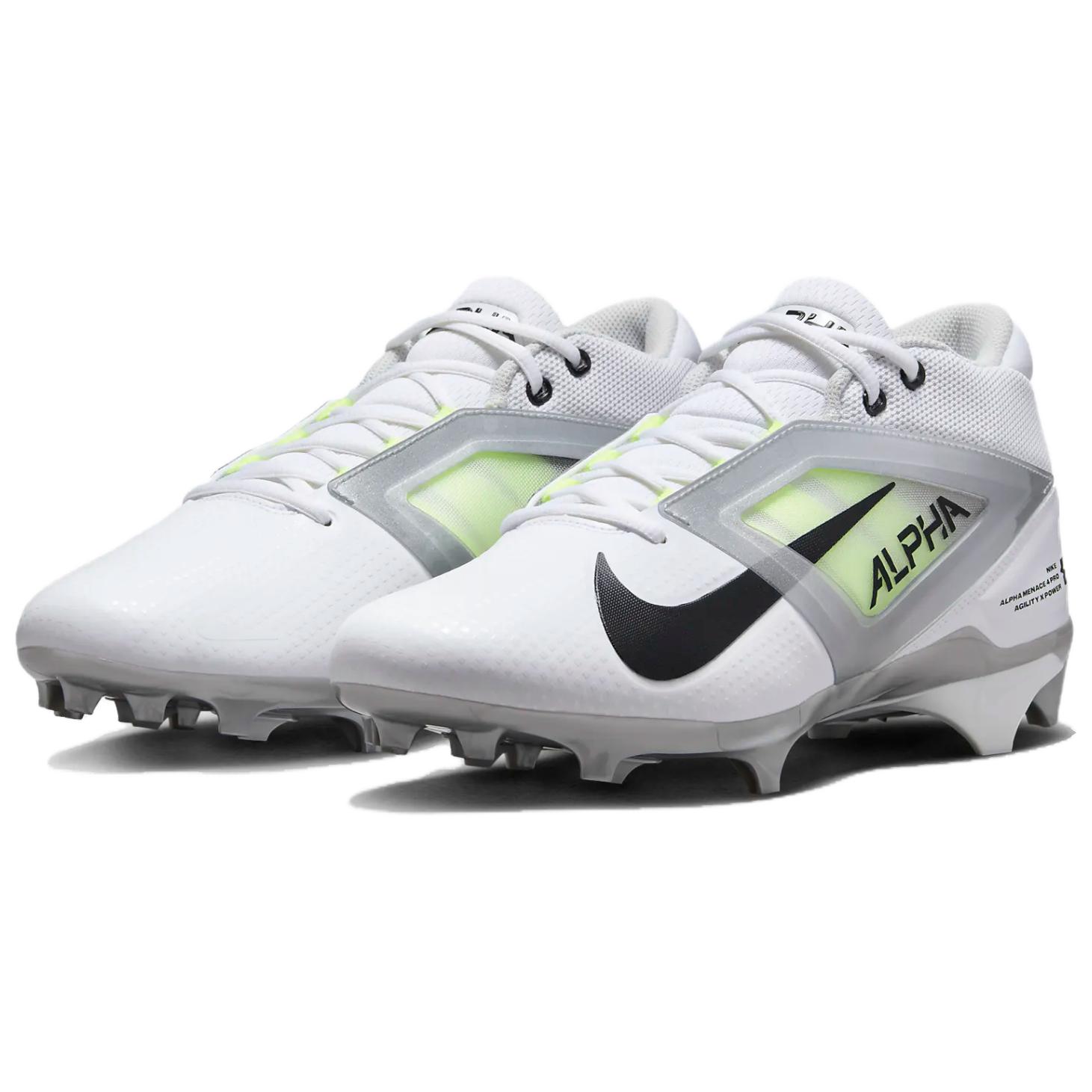 Nike Alpha Menace 4 Pro White Metallic Silver Photon Dust Black