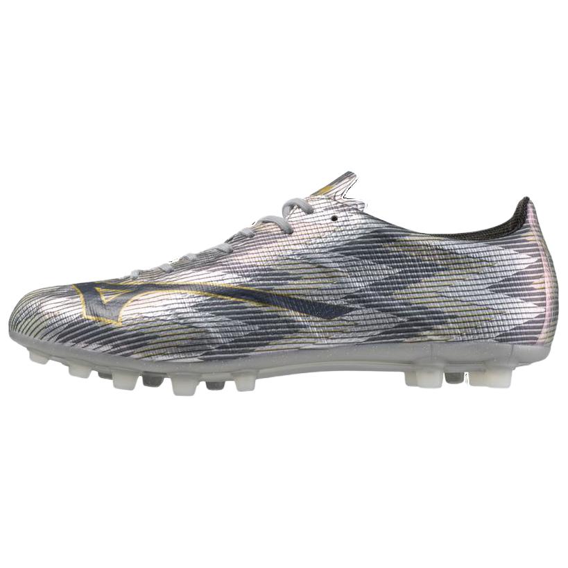 Mizuno Alpha 2 Artificial Turf Slip Resistant Abrasion Resistant Soccer Shoes Unisex Silver