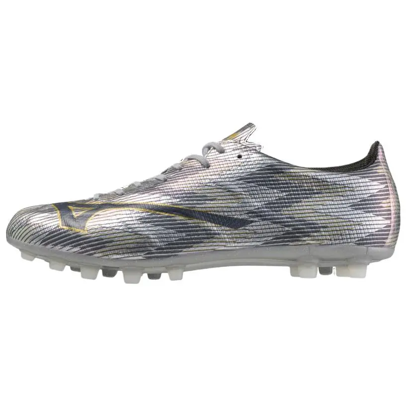 Mizuno Alpha 2 Artificial Turf Slip Resistant Abrasion Resistant Soccer Shoes Unisex Silver