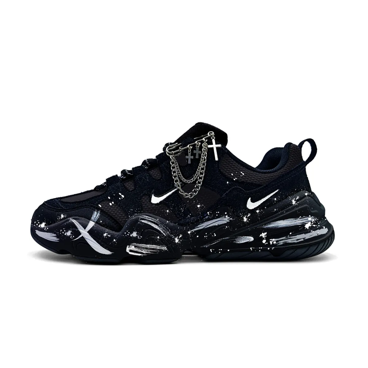 Nike Tech Hera Abrasion Resistant Lightweight Wear resistant And Lightweight Low top Casual Shoes Unisex Black White