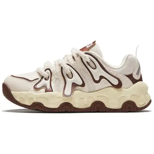 Anta Abrasion Resistant Slip Resistant Low top Casual Shoes Women's Beige Brown