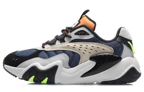 Li Ning Cat Paw Lite Comfortable Cushioning Slip Resistant Abrasion Resistant Low top Running Shoes Men's Blue Black
