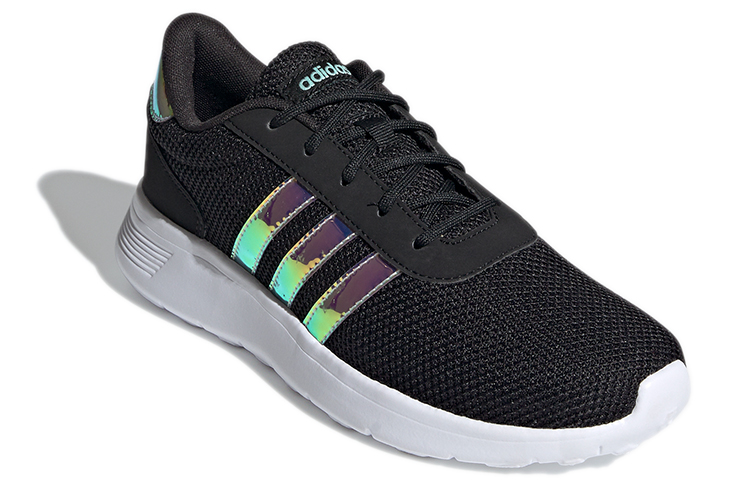 Женские кроссовки adidas neo Lite Racer (черно-бело-золотые) — фото 3