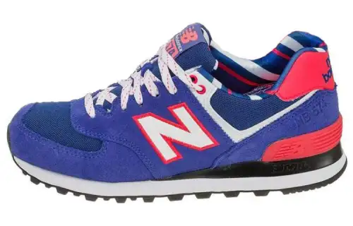 New Balance NB 574 Comfortable Low top Casual Shoes Women's Blue Red