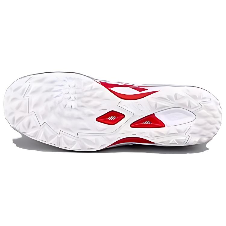 ASICS C3 TF Turf Kangaroo Leather Abrasion Resistant Soccer Shoes Unisex White Red