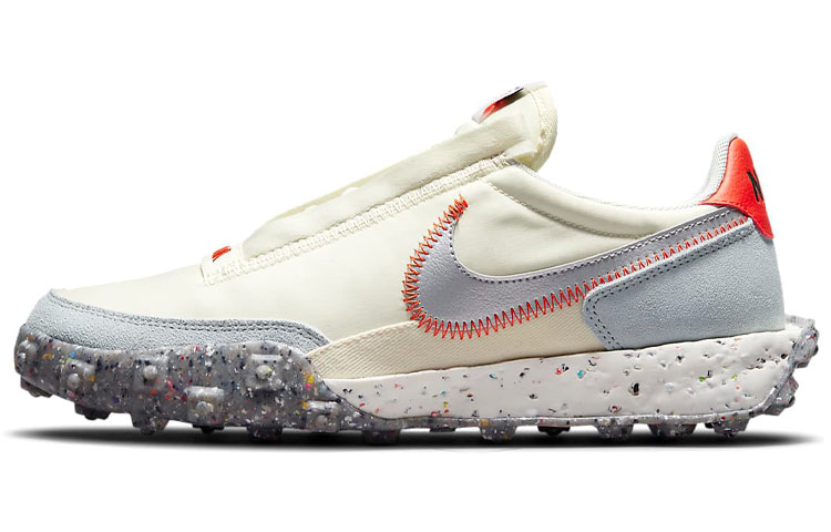 Женские кроссовки Nike Nike Waffle Racer "coconut milk" (бежево-серо-оранжевые)